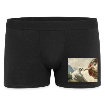 Mème Caniche Main, Chien Dieu - Boxer Homme - noir - Devant