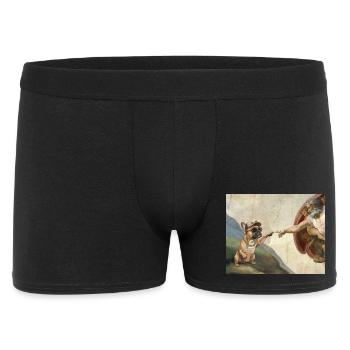 Mème du chien God God Hand du chien bouledogue français - Boxer Homme - noir - Devant