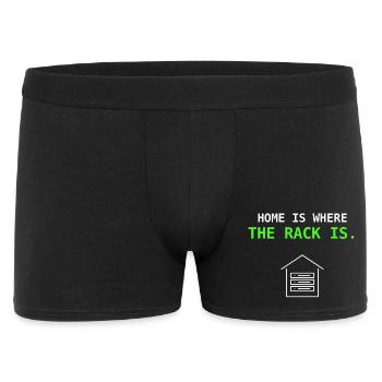 Le foyer est là où le rack est offert par l’administrateur système informatique - Boxer Homme - noir - Devant
