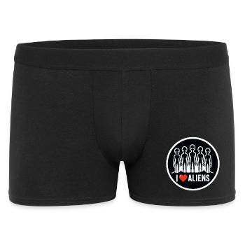 J’adore Aliens Extraterrestre Fan d’OVNI - Boxer Homme - noir - Devant