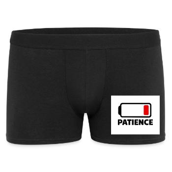 PATIENCE Battery Icon with Font - Men's Boxer Shorts - black - Front