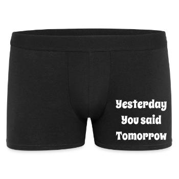 Hier, tu as dit demain - Boxer Homme - noir - Devant