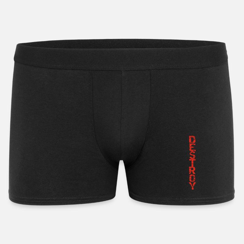 Zerstöre in Rot - Männer Boxer Shorts - Schwarz