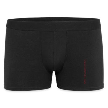 Schriftzug Antifascista vertikal (gestretched) - Männer Boxer Shorts - Schwarz - Vorne