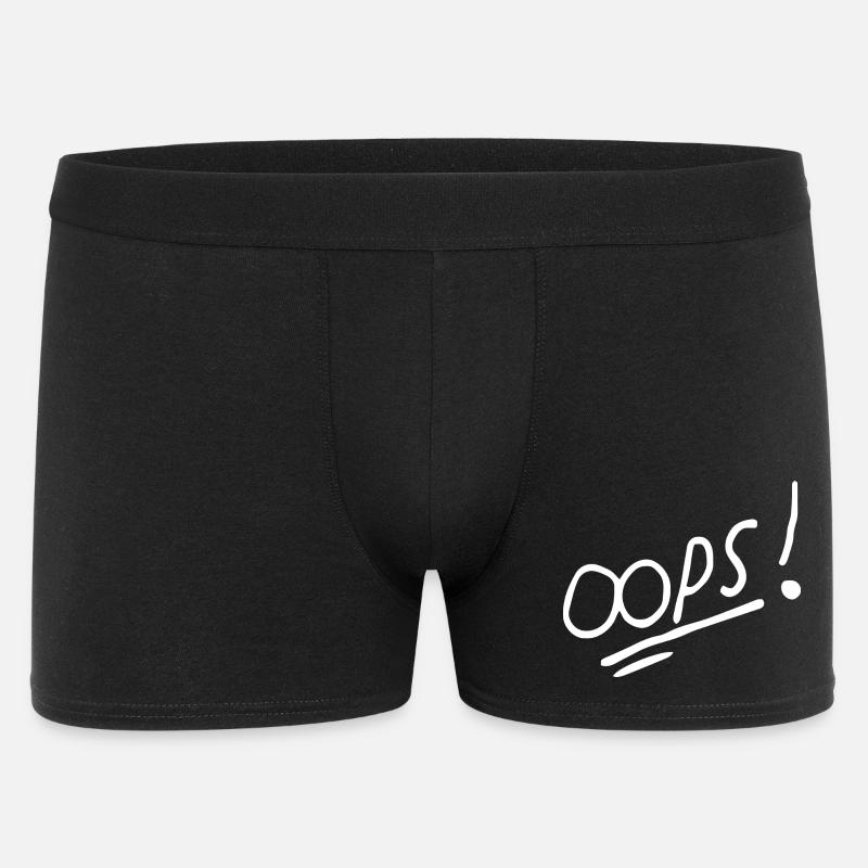Vibrant Oops Handwritten Text Design - Men's Boxer Shorts - black