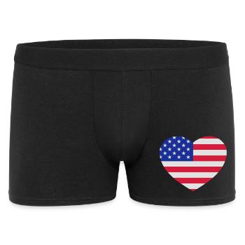 Coeur américain - Boxer Homme - noir - Devant