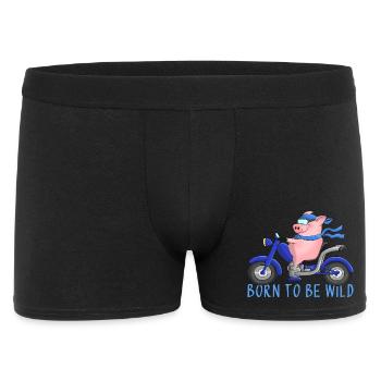 Ulkiger Motorradfahrer - Männer Boxer Shorts - Schwarz - Vorne