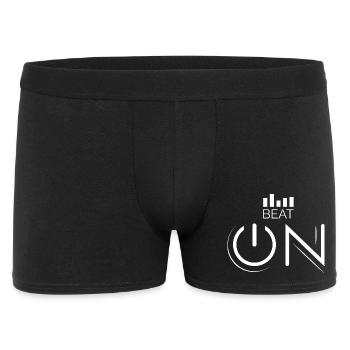 beat on music musik beats symbol Geschenk Idee - Männer Boxer Shorts - Schwarz - Vorne