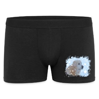 Retriever, Golden Retriever, Hund,Weihnachten, - Männer Boxer Shorts - Schwarz - Vorne