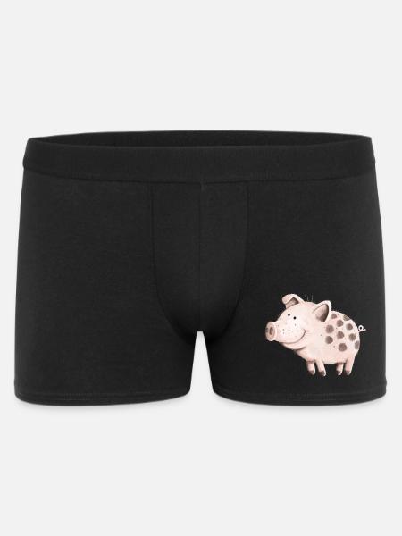 Süßes Schwein - Männer Boxer Shorts - Schwarz