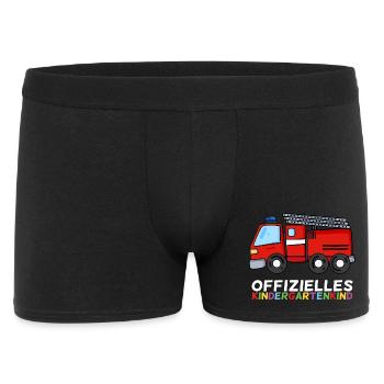 Kindergarten Feuerwehr Feuerwehrmann - Männer Boxer Shorts - Schwarz - Vorne