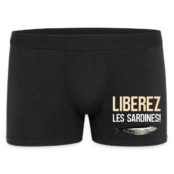 Liberez les sardines - Boxer Homme - noir - Devant