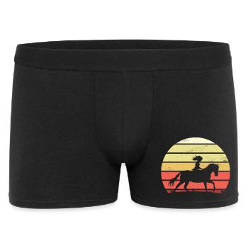 Cavalier du coucher de soleil à cheval - Boxer Homme - noir - Devant