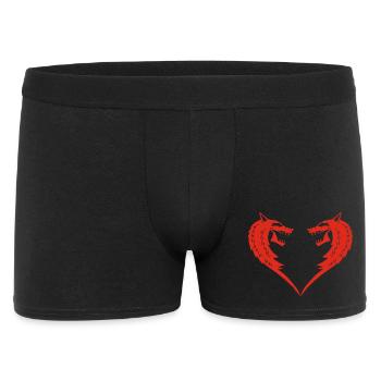 Red Wolf Heart - Men's Boxer Shorts - black - Front