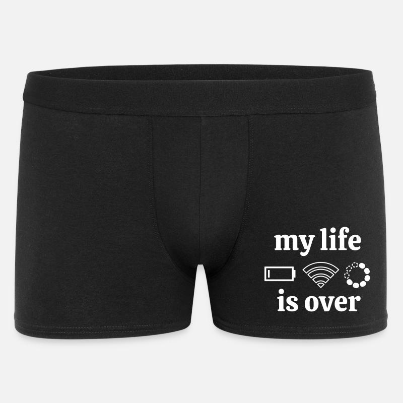 Internet, Internetanschluss, Geek - Männer Boxer Shorts - Schwarz