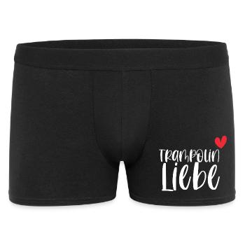 Trampolin Liebe Springen Hobby Geschenk - Männer Boxer Shorts - Schwarz - Vorne