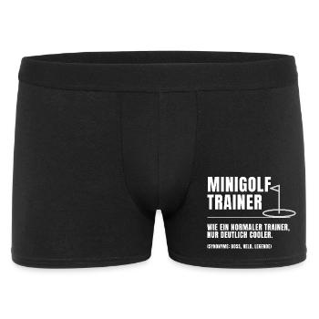 Minigolf Trainer Definition - Männer Boxer Shorts - Schwarz - Vorne