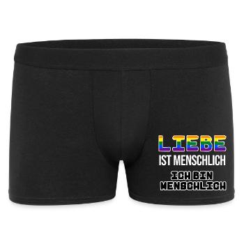 Regenbogen Liebe Lgbt Statement Sexualität Schwul - Männer Boxer Shorts - Schwarz - Vorne