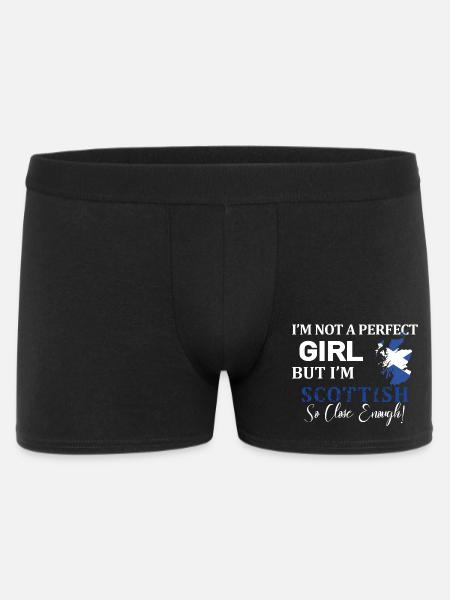 Im not a perfect girl but Im Scottish - Men's Boxer Shorts - black