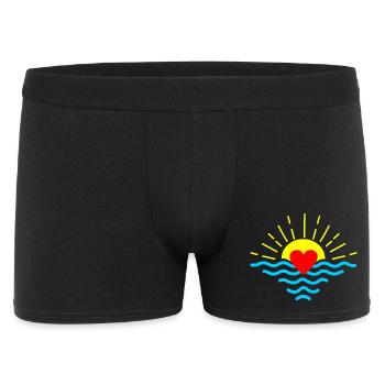 Sunset with heart - Men's Boxer Shorts - black - Front