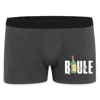 Boule and Wine Boccia Balls Petanque Outfit - Men's Boxer Shorts - charcoal grey - Front