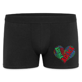 t-shirt Adima coeur nuage de mots texte texte collage - Boxer Homme - noir - Devant