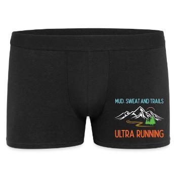 Ultra Running - Boue, sueur et sentiers - Boxer Homme - noir - Devant