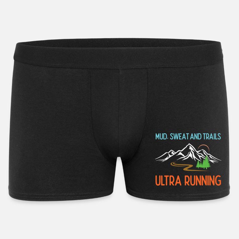 Ultra Running - Schlamm, Schweiß und Trails - Männer Boxer Shorts - Schwarz
