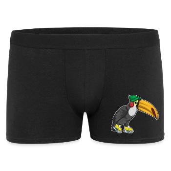 Tukan Eislaufen Schlittschuhe - Männer Boxer Shorts - Schwarz - Vorne