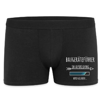 Baugeräteführer Ausbildung Beruf Geschenk - Männer Boxer Shorts - Schwarz - Vorne