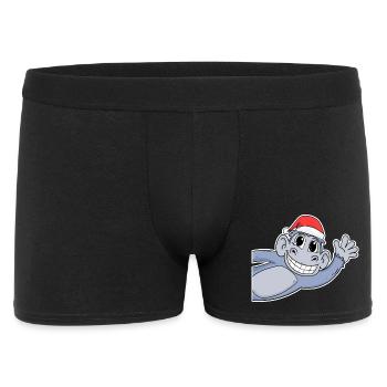 Noël singe - Boxer Homme - noir - Devant