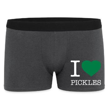 I LOVE PICKLES - Men's Boxer Shorts - charcoal grey - Front