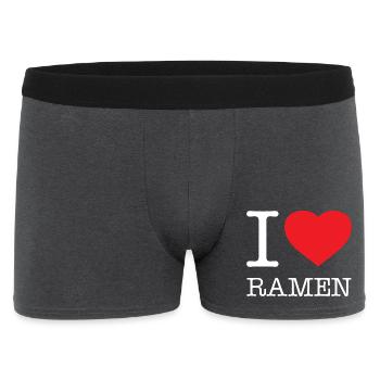 I LOVE RAMEN - Men's Boxer Shorts - charcoal grey - Front