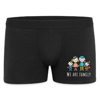 Nous sommes Famille Père Mère Enfants Amour, Fête des Mères - Boxer Homme - noir - Devant
