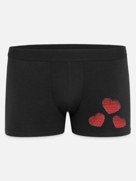 CŒUR. CŒURS. SAINT VALENTIN. LOVE. AMOUR. COUPLE. - Boxer Homme - noir