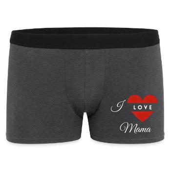 Forme de coeur avec message d’amour pour maman - Boxer Homme - charbon - Devant