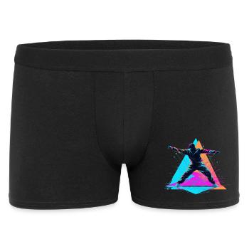 Breakdance Couleurs Rétro - Boxer Homme - noir - Devant