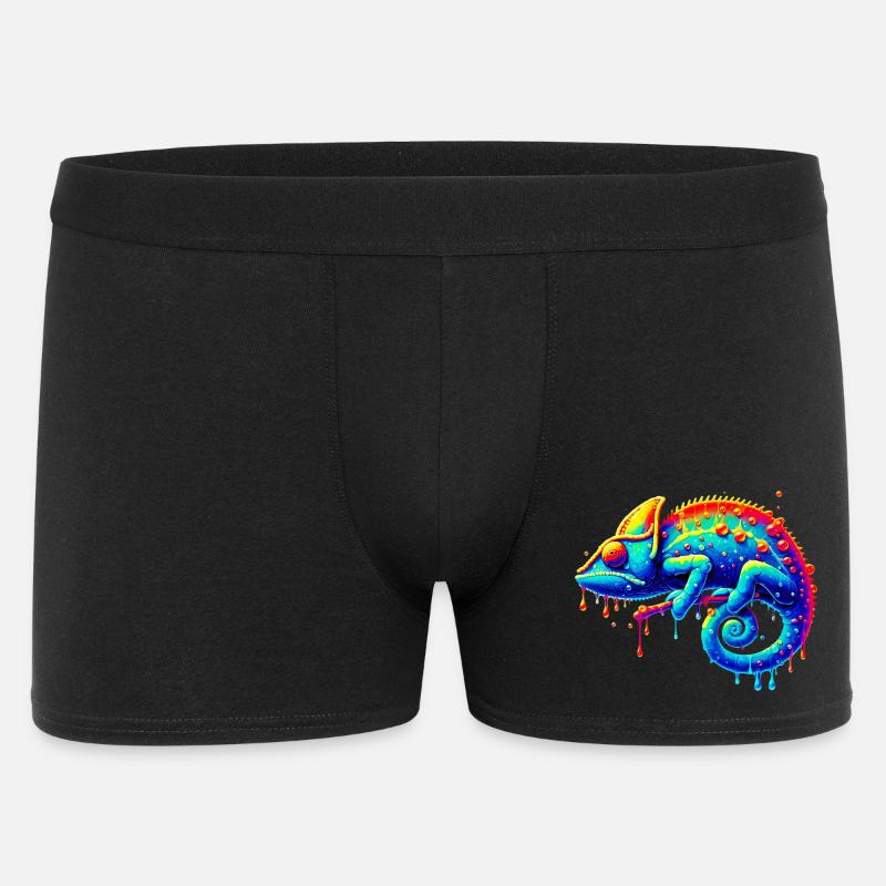 Chamäleon - Männer Boxer Shorts - Schwarz