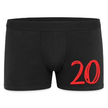 20. 20 ANS. 20e ANNIVERSAIRE. ANNIVERSAIRE 20 ANS. - Boxer Homme - noir - Devant