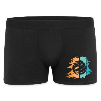 retro abstract volleyball vintage design beach - Men's Boxer Shorts - black - Front