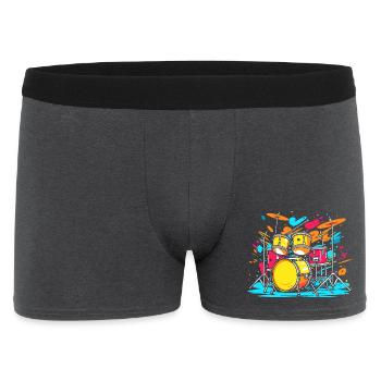 Drum Portrait - Men's Boxer Shorts - charcoal grey - Front