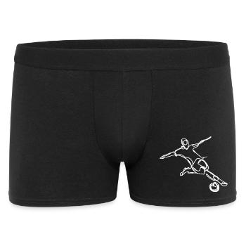 Fußballspieler - Männer Boxer Shorts - Schwarz - Vorne