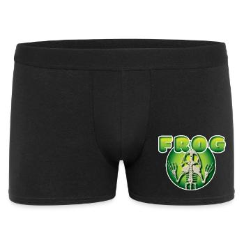 Froschskelett im Kreis 3 - Männer Boxer Shorts - Schwarz - Vorne