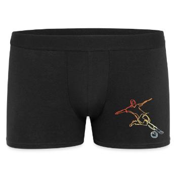 Fußballspieler Vintage Look - Männer Boxer Shorts - Schwarz - Vorne
