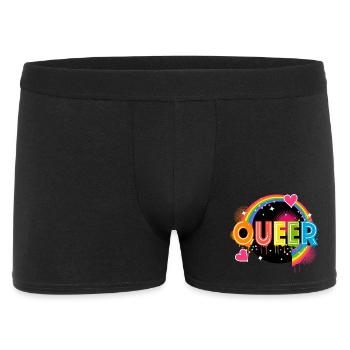 Colorful Queer Typo Pride Month Equal Rights LGBTQ - Men's Boxer Shorts - black - Front