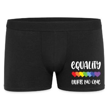 Mois de la fierté LGBT - L’égalité ne fait de mal à personne - Boxer Homme - noir - Devant