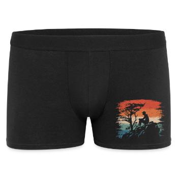Sunset Cliff Silhouette - Men's Boxer Shorts - black - Front