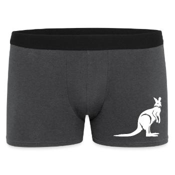 Icône d’illustration du logo animal kangourou d’Australie - Boxer Homme - charbon - Devant