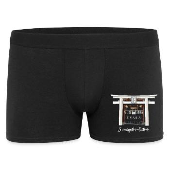Osaka, Sumiyoshi Taisha Shrine, Torii, Japan - Men's Boxer Shorts - black - Front