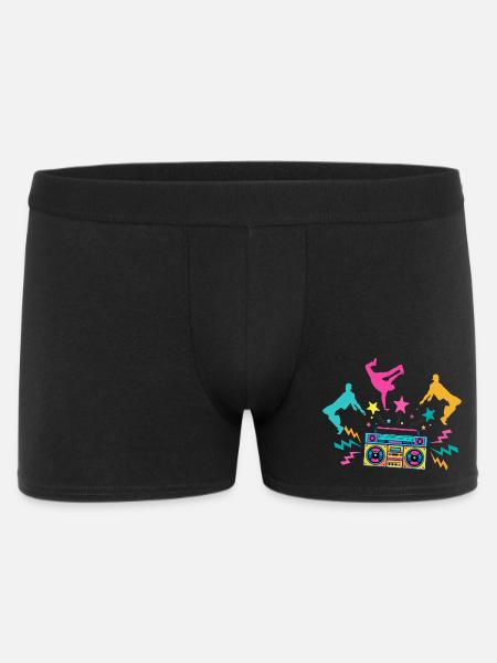 Boombox Neon Dancing Silhouettes - Boxer Homme - noir